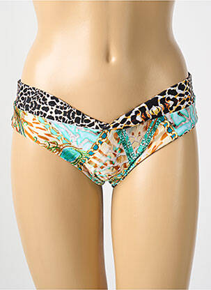 Bas de maillot de bain imprimé fantaisie culotte bleu LULI FAMA femme