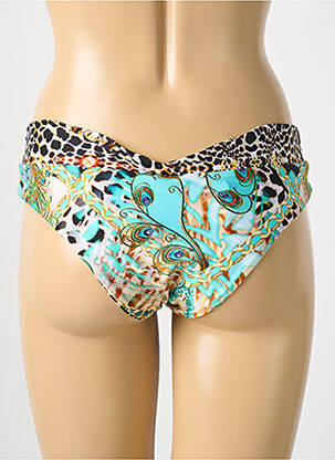 Bas de maillot de bain imprimé fantaisie culotte bleu LULI FAMA femme