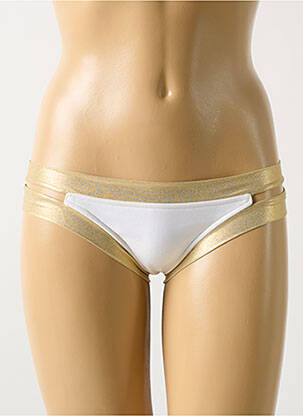 Bas de maillot de bain culotte culotte blanc LULI FAMA femme