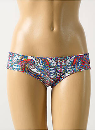 Bas de maillot de bain imprimé fantaisie culotte bleu LULI FAMA femme