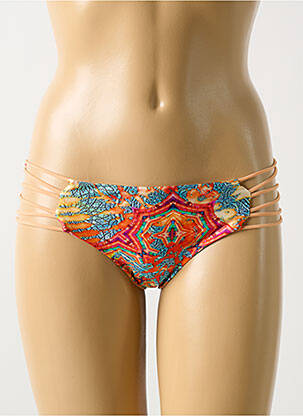 Bas de maillot de bain imprimé fantaisie orange LULI FAMA femme