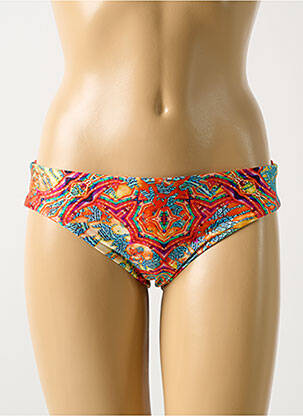 Bas de maillot de bain imprimé fantaisie orange LULI FAMA femme
