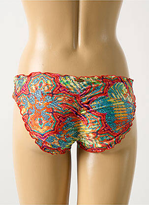 Bas de maillot de bain imprimé fantaisie orange LULI FAMA femme