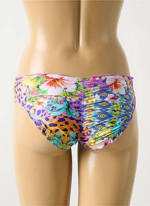 Bas de maillot de bain imprimé fantaisie culotte violet LULI FAMA femme
