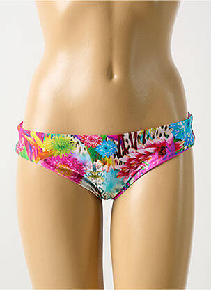 Bas de maillot de bain imprimé fantaisie culotte rose LULI FAMA femme
