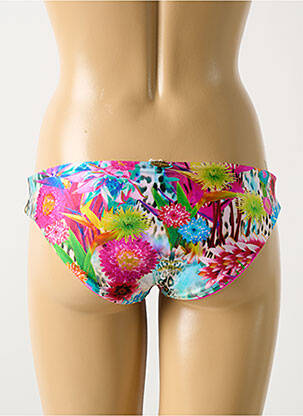 Bas de maillot de bain imprimé fantaisie culotte rose LULI FAMA femme