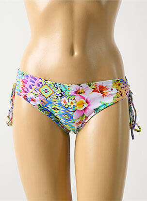 Bas de maillot de bain imprimé fantaisie culotte bleu LULI FAMA femme