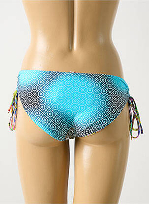 Bas de maillot de bain imprimé fantaisie culotte bleu LULI FAMA femme