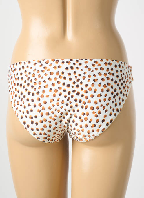 Bas de maillot de bain imprimé fantaisie culotte beige CYELL femme