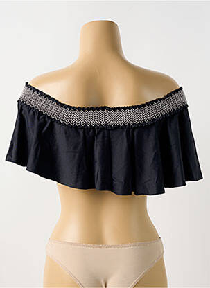 Haut de maillot de bain stretch haut soutien-gorge avec mousse de rembourrage amovible noir MILONGA femme