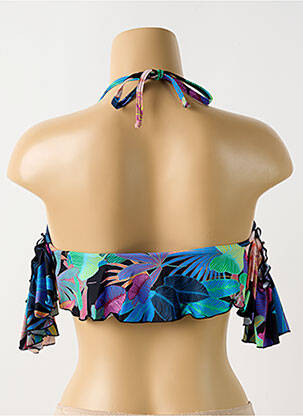 Haut de maillot de bain fermeture liens à nouer haut bandeau noir PILYQ femme
