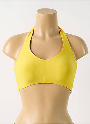 Haut de maillot de bain stretch brassieres jaune PILYQ femme