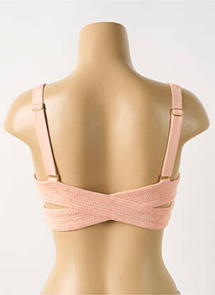 Haut de maillot de bain stretch haut soutien-gorge emboitant rose PILYQ femme