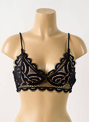 Haut de maillot de bain haut soutien-gorge emboitant haut soutien-gorge emboitant noir PILYQ femme