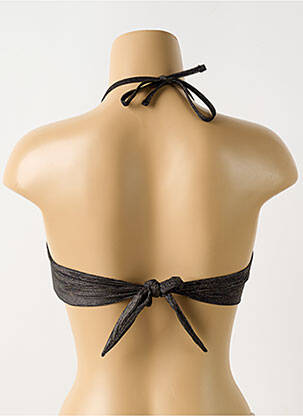 Haut de maillot de bain fermeture liens à nouer haut bandeau noir PILYQ femme