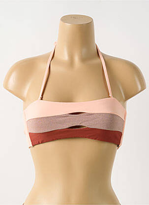 Haut de maillot de bain stretch haut bandeau orange PILYQ femme