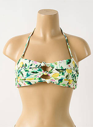 Haut de maillot de bain stretch haut bandeau vert PILYQ femme