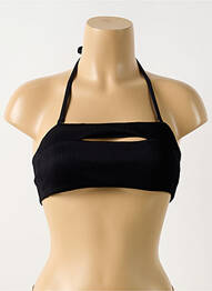Haut de maillot de bain stretch haut bandeau noir PILYQ femme