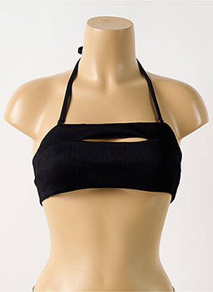Haut de maillot de bain stretch haut bandeau noir PILYQ femme