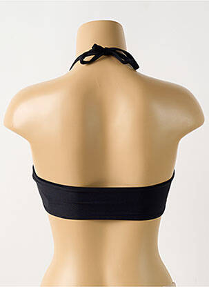 Haut de maillot de bain fermeture liens à nouer haut bandeau noir PILYQ femme