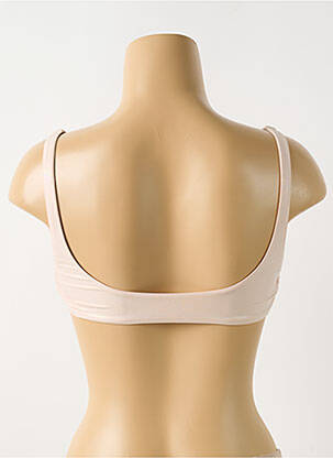 Haut de maillot de bain stretch haut soutien-gorge avec mousse de rembourrage amovible beige PILYQ femme