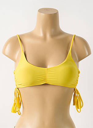 Haut de maillot de bain stretch brassieres jaune PILYQ femme