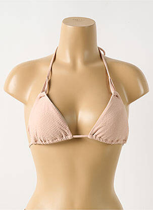 Haut de maillot de bain stretch haut soutien-gorge avec mousse de rembourrage amovible rose PILYQ femme