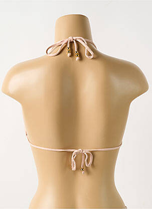 Haut de maillot de bain stretch haut soutien-gorge avec mousse de rembourrage amovible rose PILYQ femme