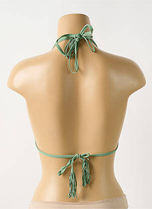 Haut de maillot de bain fermeture liens à nouer haut soutien-gorge avec mousse de rembourrage amovible vert PILYQ femme