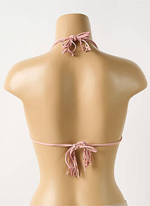 Haut de maillot de bain fermeture liens à nouer haut soutien-gorge avec mousse de rembourrage amovible rose PILYQ femme