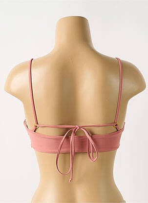 Haut de maillot de bain stretch haut soutien-gorge avec mousse de rembourrage amovible rose PILYQ femme
