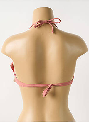 Haut de maillot de bain stretch haut soutien-gorge avec mousse de rembourrage amovible rose PILYQ femme