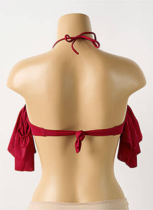 Haut de maillot de bain stretch haut soutien-gorge avec mousse de rembourrage amovible rouge PHAX femme