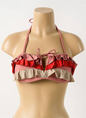 Haut de maillot de bain rose PILYQ pour femme seconde vue
