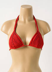 Haut de maillot de bain rouge PILYQ pour femme seconde vue