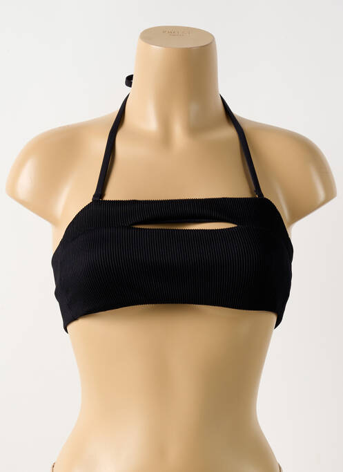 Haut de maillot de bain stretch haut bandeau noir PILYQ femme