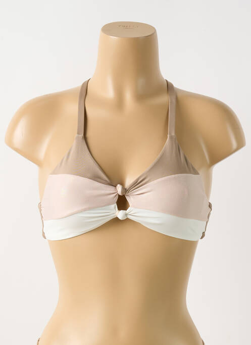 Haut de maillot de bain beige PILYQ pour femme