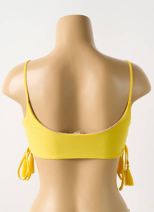 Haut de maillot de bain jaune PILYQ pour femme