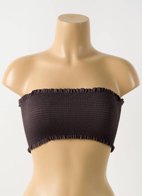 Haut de maillot de bain marron PILYQ pour femme