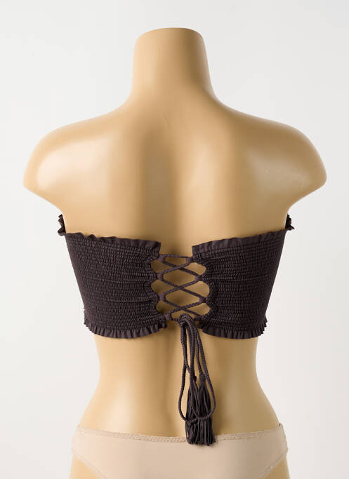 Haut de maillot de bain marron PILYQ pour femme