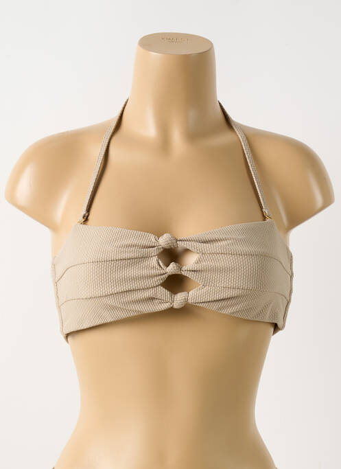 Haut de maillot de bain marron PILYQ pour femme