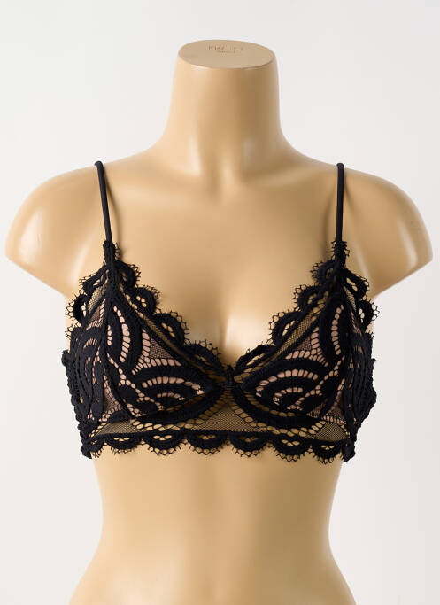 Haut de maillot de bain noir PILYQ pour femme