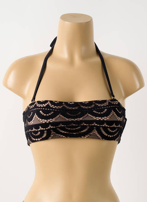 Haut de maillot de bain noir PILYQ pour femme