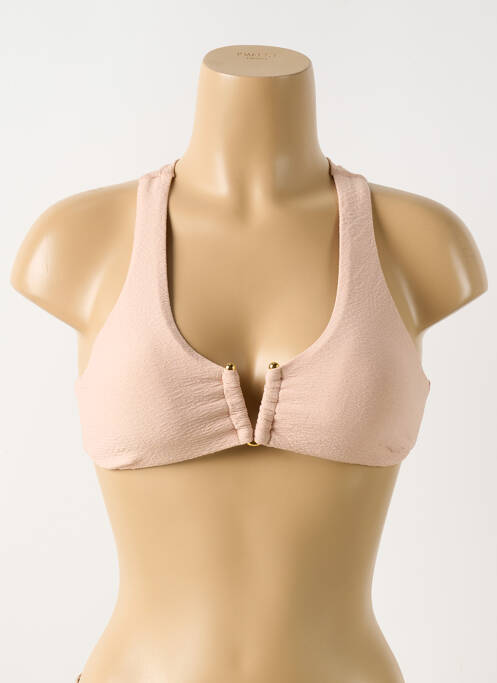 Haut de maillot de bain rose PILYQ pour femme