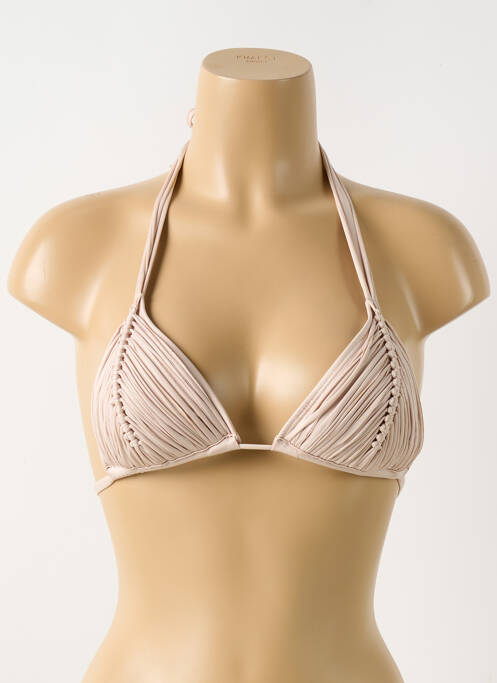 Haut de maillot de bain rose PILYQ pour femme