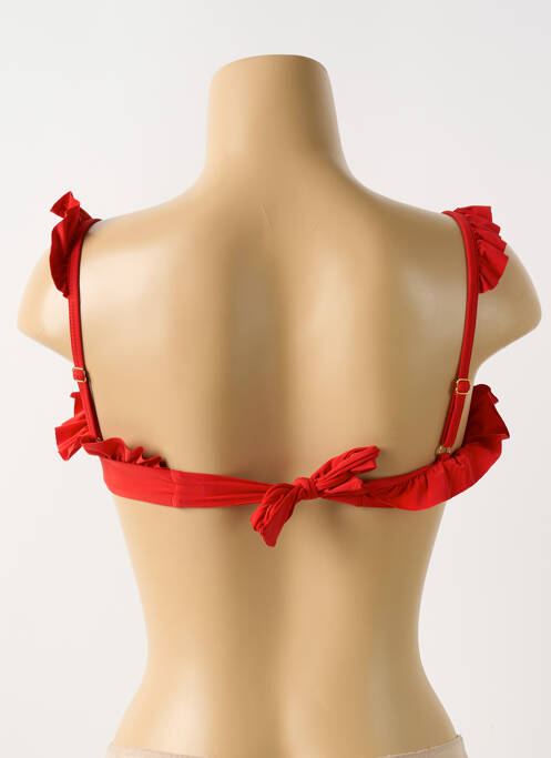 Haut de maillot de bain rouge PILYQ pour femme