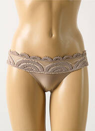 Bas de maillot de bain stretch culotte marron PILYQ femme