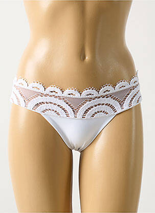 Bas de maillot de bain stretch culotte blanc PILYQ femme