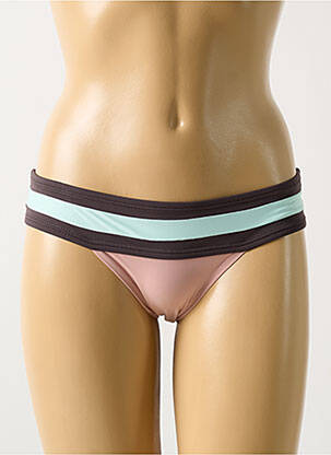 Bas de maillot de bain effet matière satinée culotte rose PILYQ femme