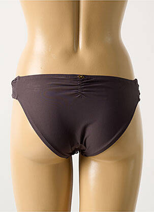 Bas de maillot de bain stretch culotte marron PILYQ femme